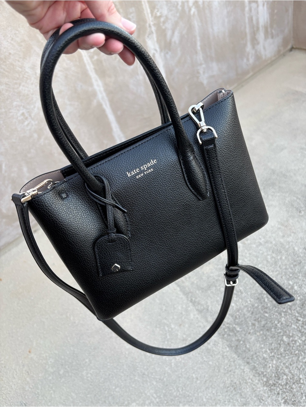 Kate Spade Eva Small Top Zip Black Satchel Bag
